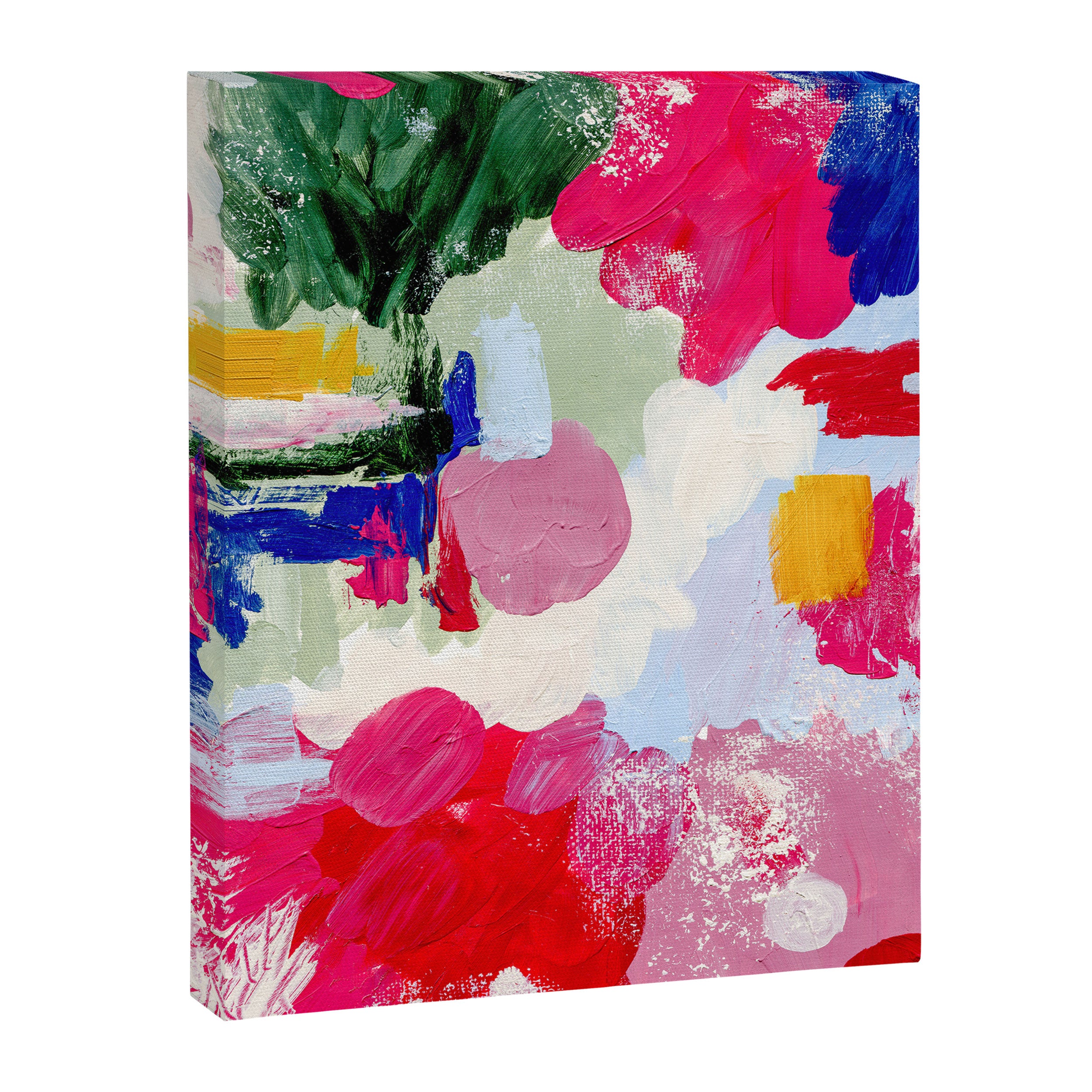 CANVAS: Viva Magenta 01 | Abstract Brushstrokes Canvas Print Gallery Image 6