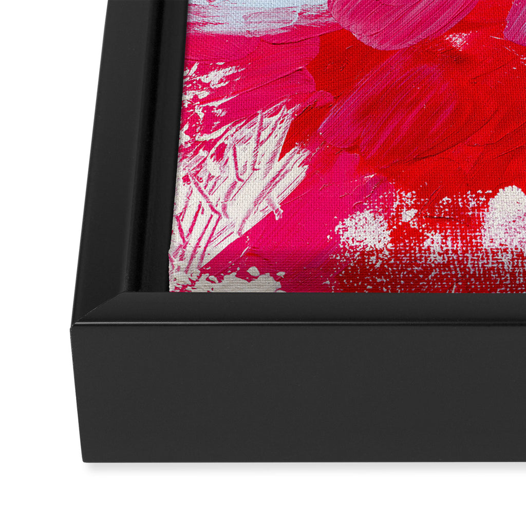 CANVAS: Viva Magenta 01 | Abstract Brushstrokes Framed Canvas Print Gallery Image 3