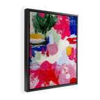 CANVAS: Viva Magenta 01 | Abstract Brushstrokes Framed Canvas Print Gallery Image 2