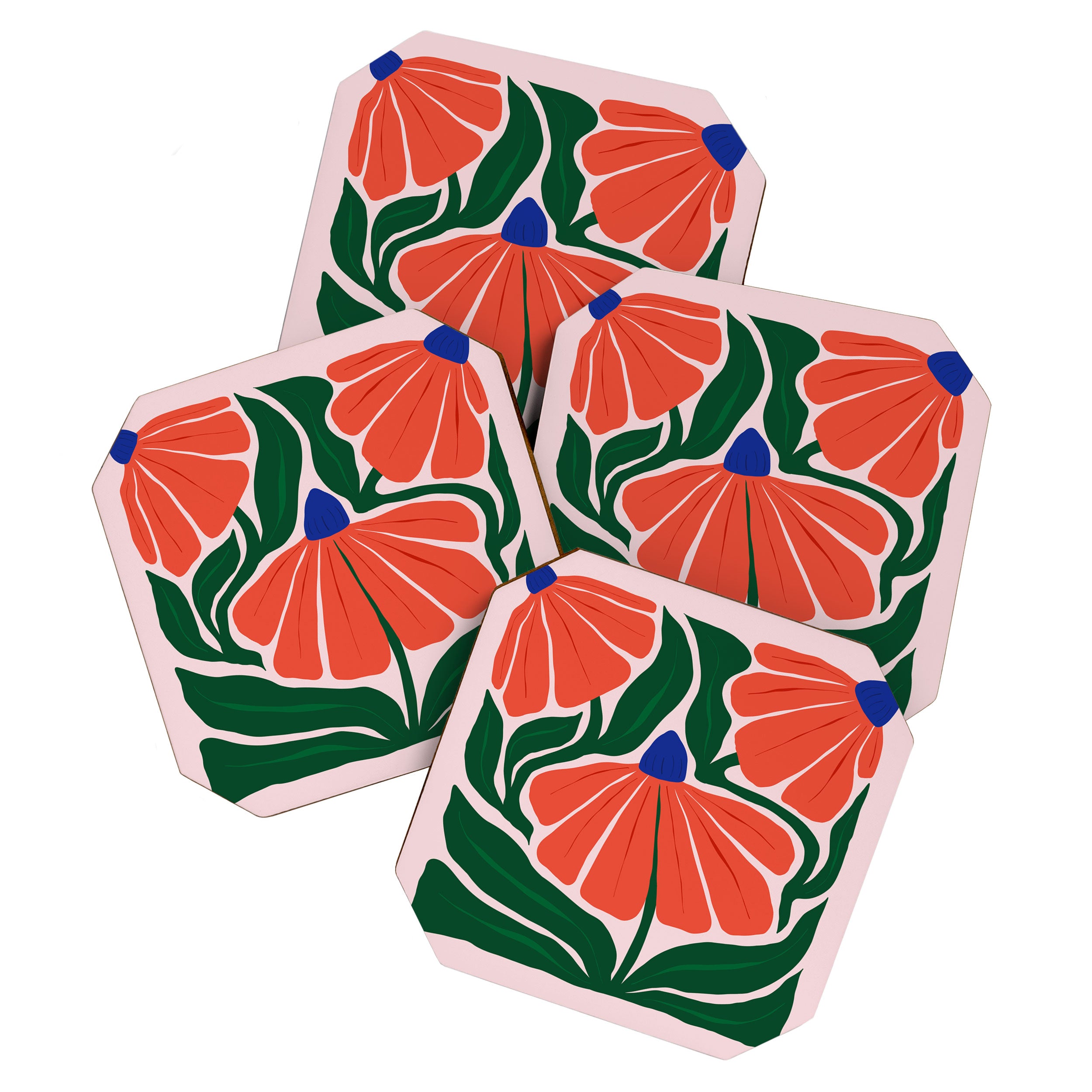 Carmine Lily Coaster Gallery Image 1