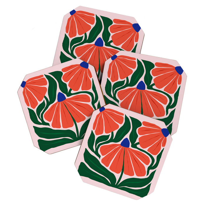 Carmine Lily Coaster Gallery Image 1