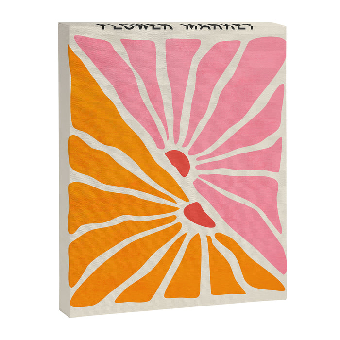 Chantilly & Neon Carrot: Les Fleurs | Flower Market Color Series 09 Canvas Print Gallery Image 1