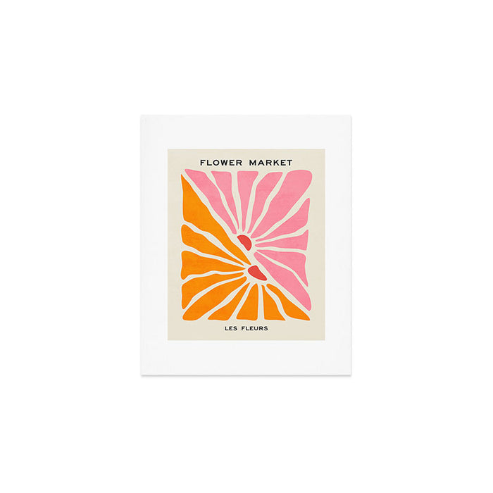 Chantilly & Neon Carrot: Les Fleurs | Flower Market Color Series 09 Art Print Gallery Image 1