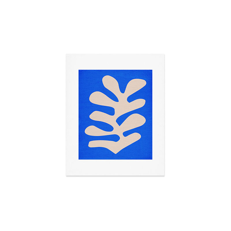 Chathams Blue: Wild Leaf | Matisse Foliage Paper Cutouts 02 Art Print Gallery Image 1