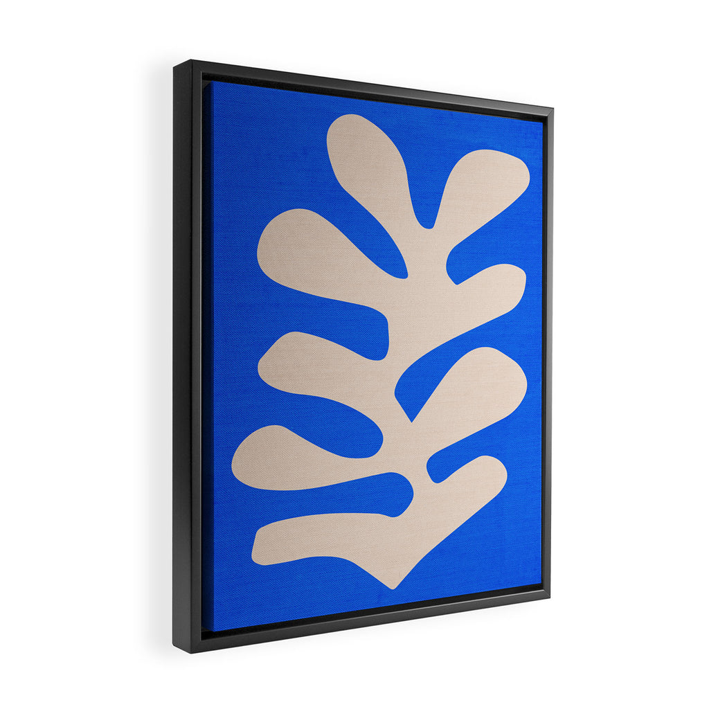Chathams Blue: Wild Leaf | Matisse Foliage Paper Cutouts 02 Framed Canvas Print Gallery Image 2