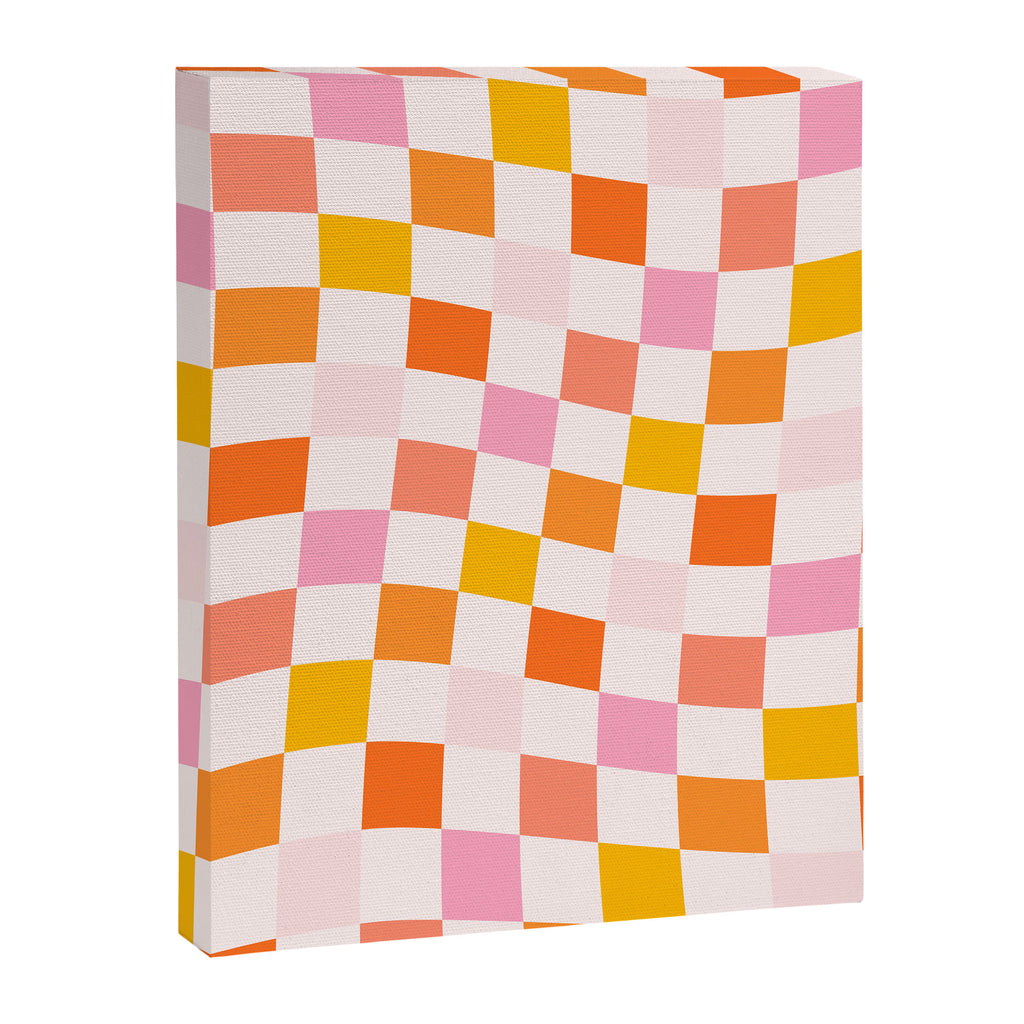 Checkers: PATTERN 04 | The Peach Edition Canvas Print Gallery Image 6