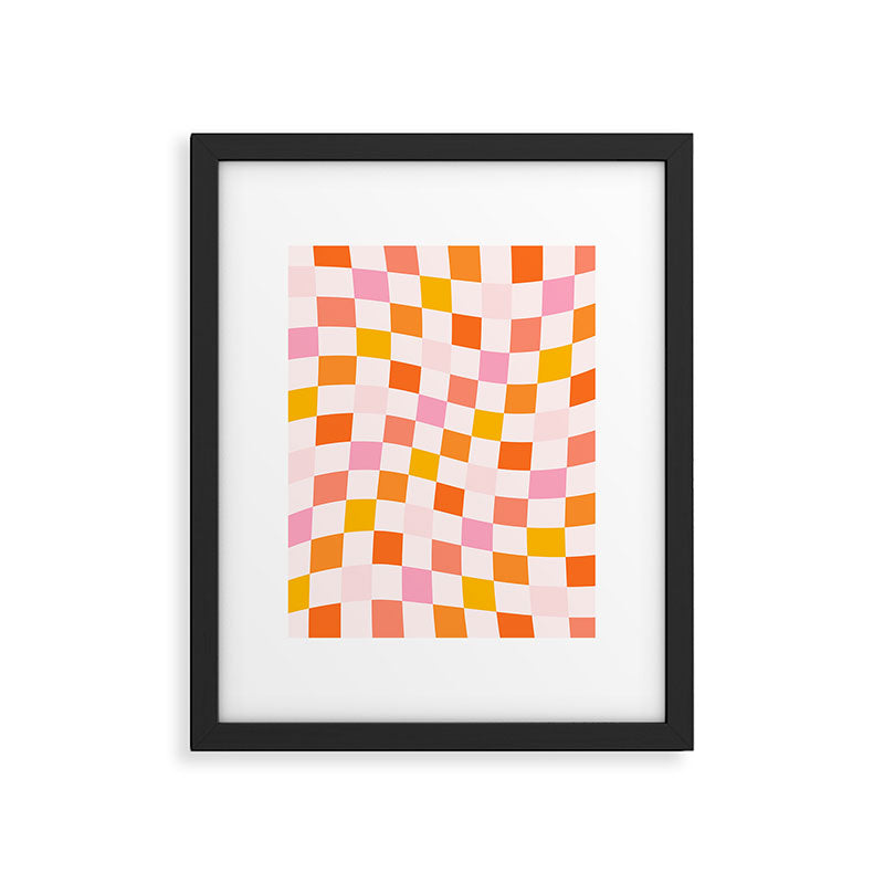 Checkers: PATTERN 04 | The Peach Edition Framed Art Print Gallery Image 5