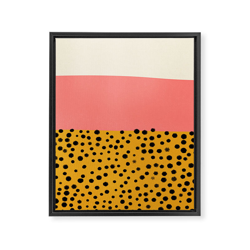 Cheetah & Peach | PATTERN 04: The Retro Edition Framed Canvas Print Gallery Image 6