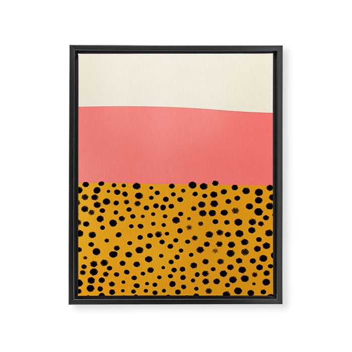 Cheetah & Peach | PATTERN 04: The Retro Edition Framed Canvas Print Gallery Image 1