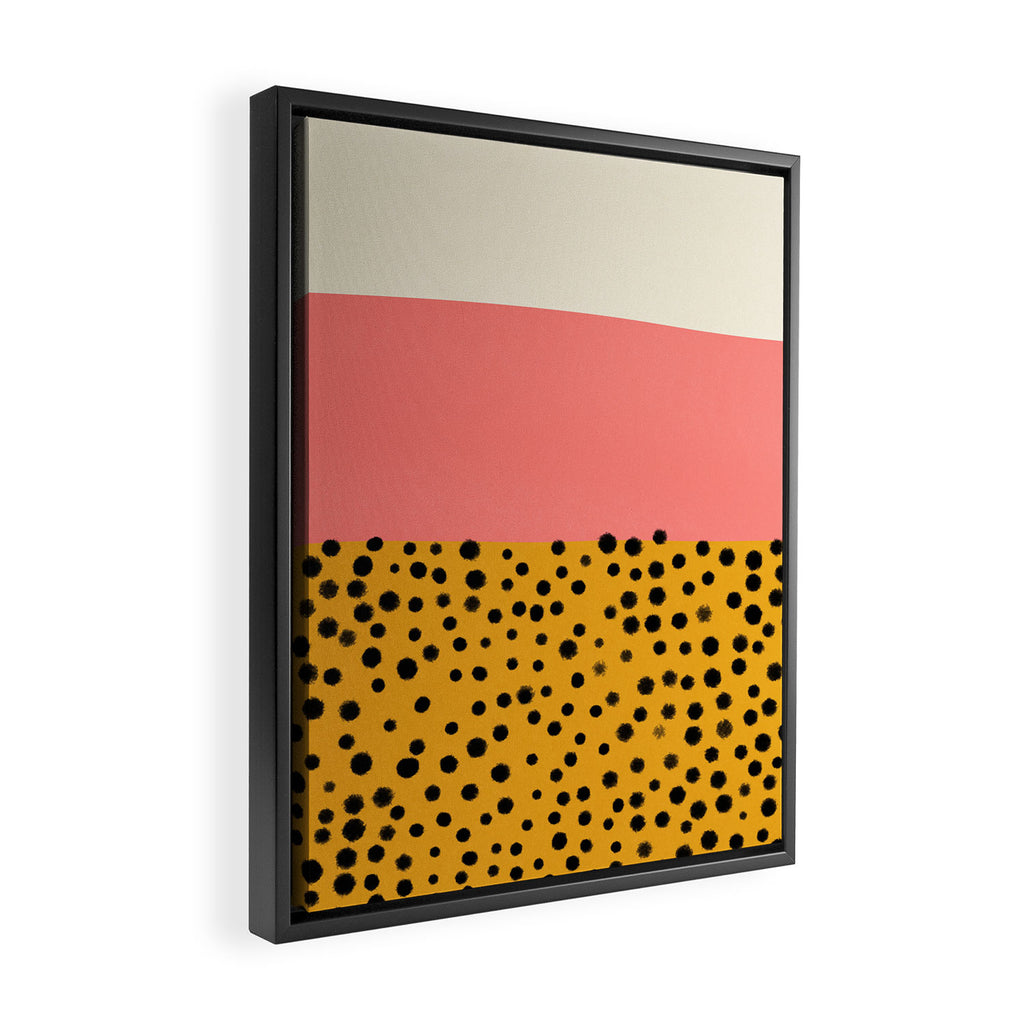 Cheetah & Peach | PATTERN 04: The Retro Edition Framed Canvas Print Gallery Image 2