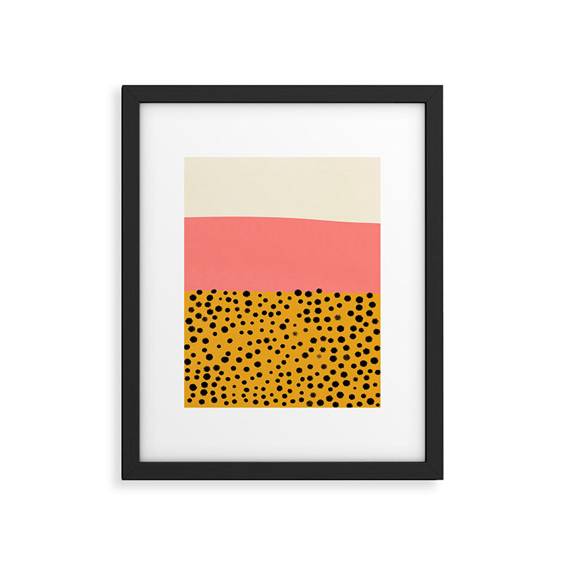 Cheetah & Peach | PATTERN 04: The Retro Edition Framed Art Print Gallery Image 4