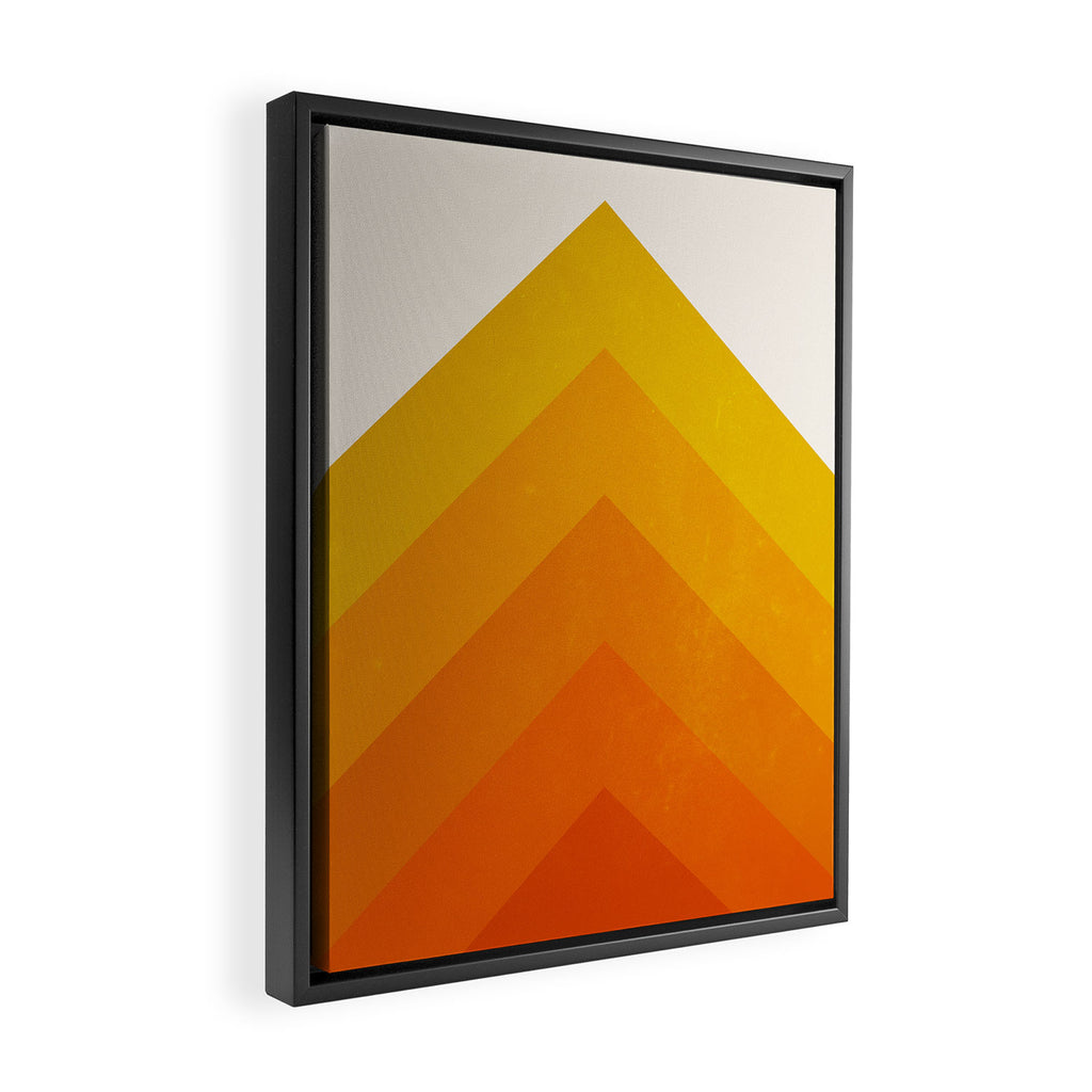 Chevron Waves: Retro Summer Edition Framed Canvas Print Gallery Image 2