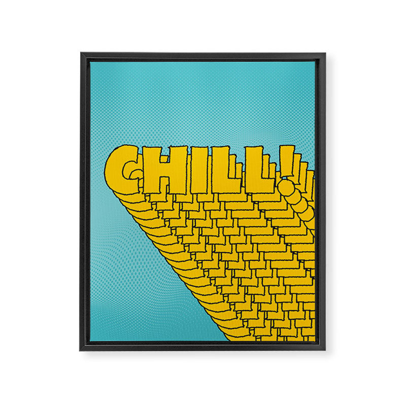 Chill Chill Chill! | Blue Edition Framed Canvas Print Gallery Image 8
