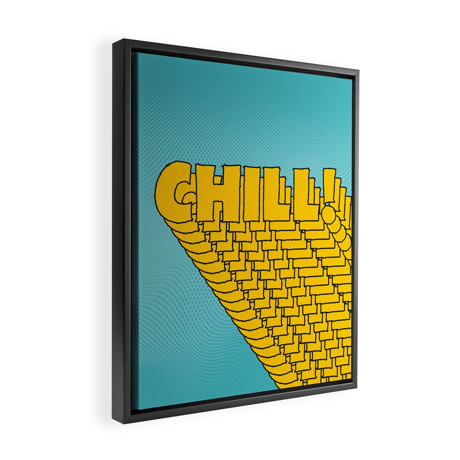 Chill Chill Chill! | Blue Edition Framed Canvas Print Gallery Image 2