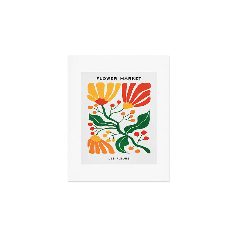 Cinnabar & Supernova: Les Fleurs | Flower Market 03 Art Print Gallery Image 1
