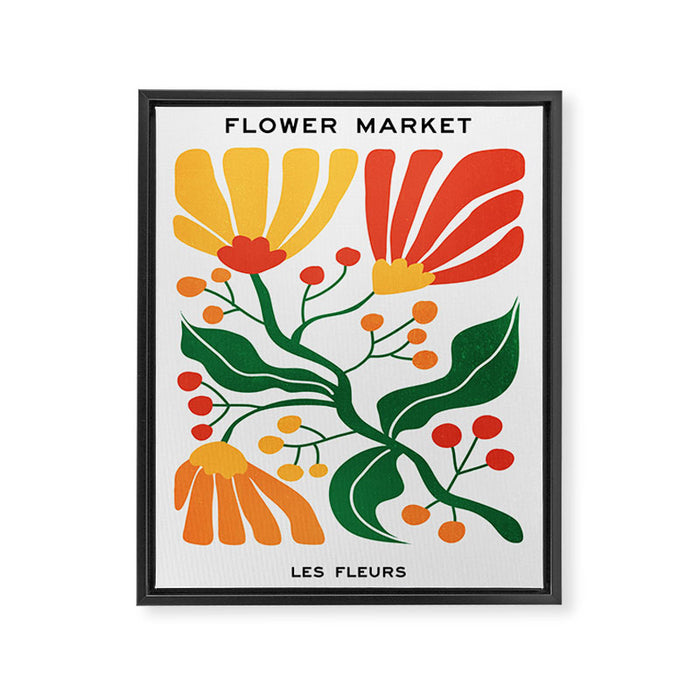 Cinnabar & Supernova: Les Fleurs | Flower Market 03 Framed Canvas Print Gallery Image 1