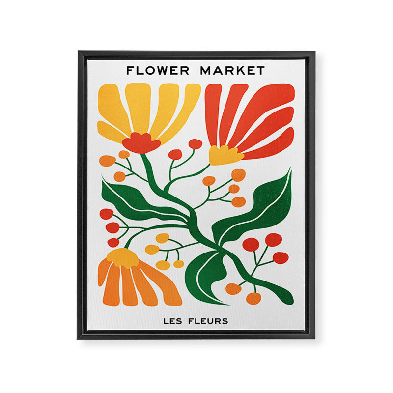 Cinnabar & Supernova: Les Fleurs | Flower Market 03 Framed Canvas Print Gallery Image 6
