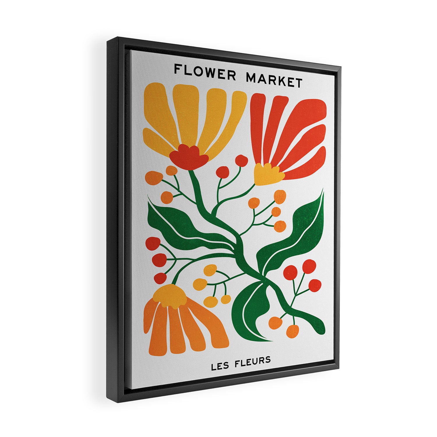 Cinnabar & Supernova: Les Fleurs | Flower Market 03 Framed Canvas Print Gallery Image 2