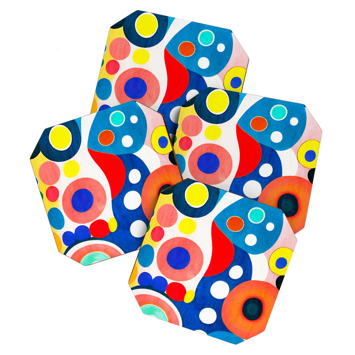 Circles: Colorful Mid Century Abstraction Coaster Gallery Image 1