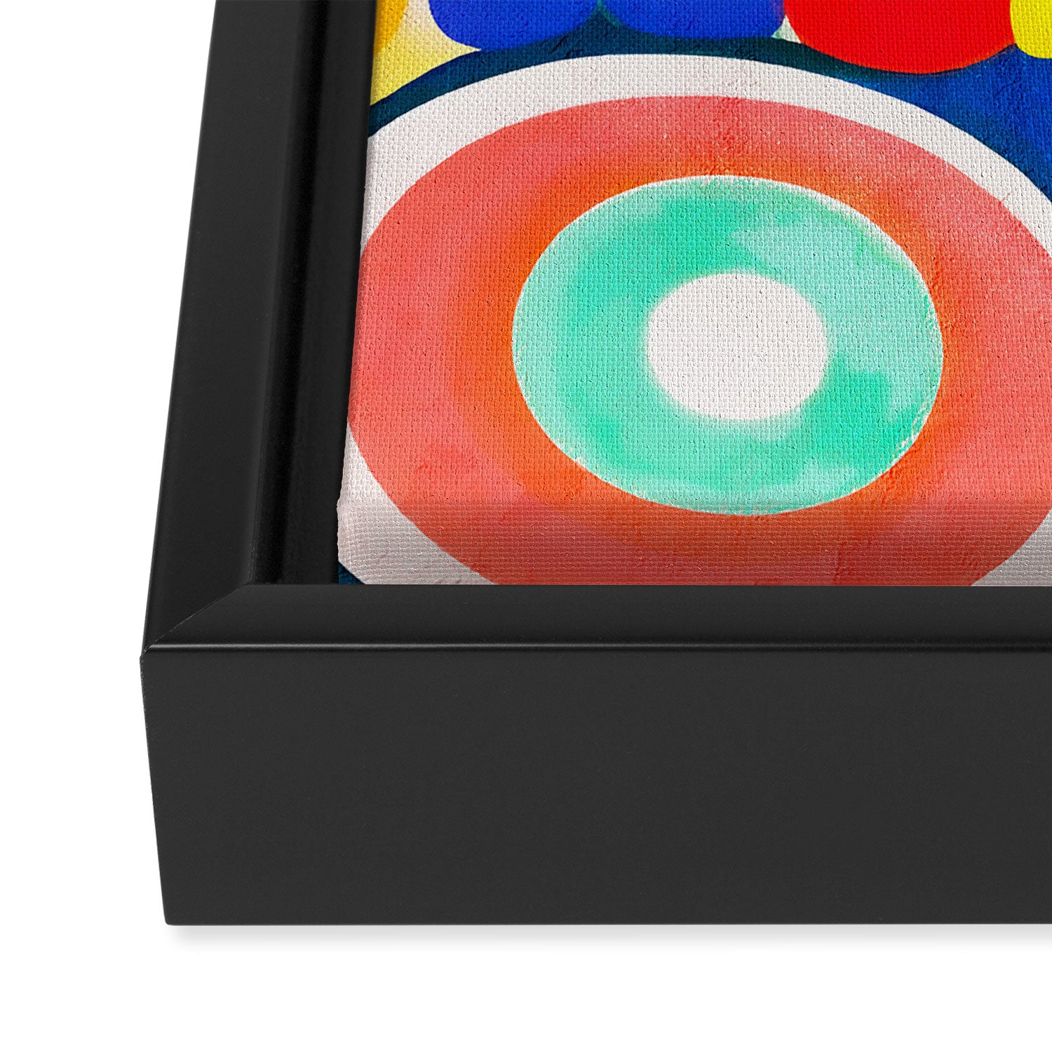 Circles: Colorful Mid Century Abstraction Framed Canvas Print Gallery Image 3