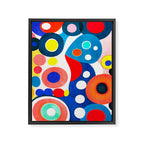Circles: Colorful Mid Century Abstraction Framed Canvas Print Gallery Image 6
