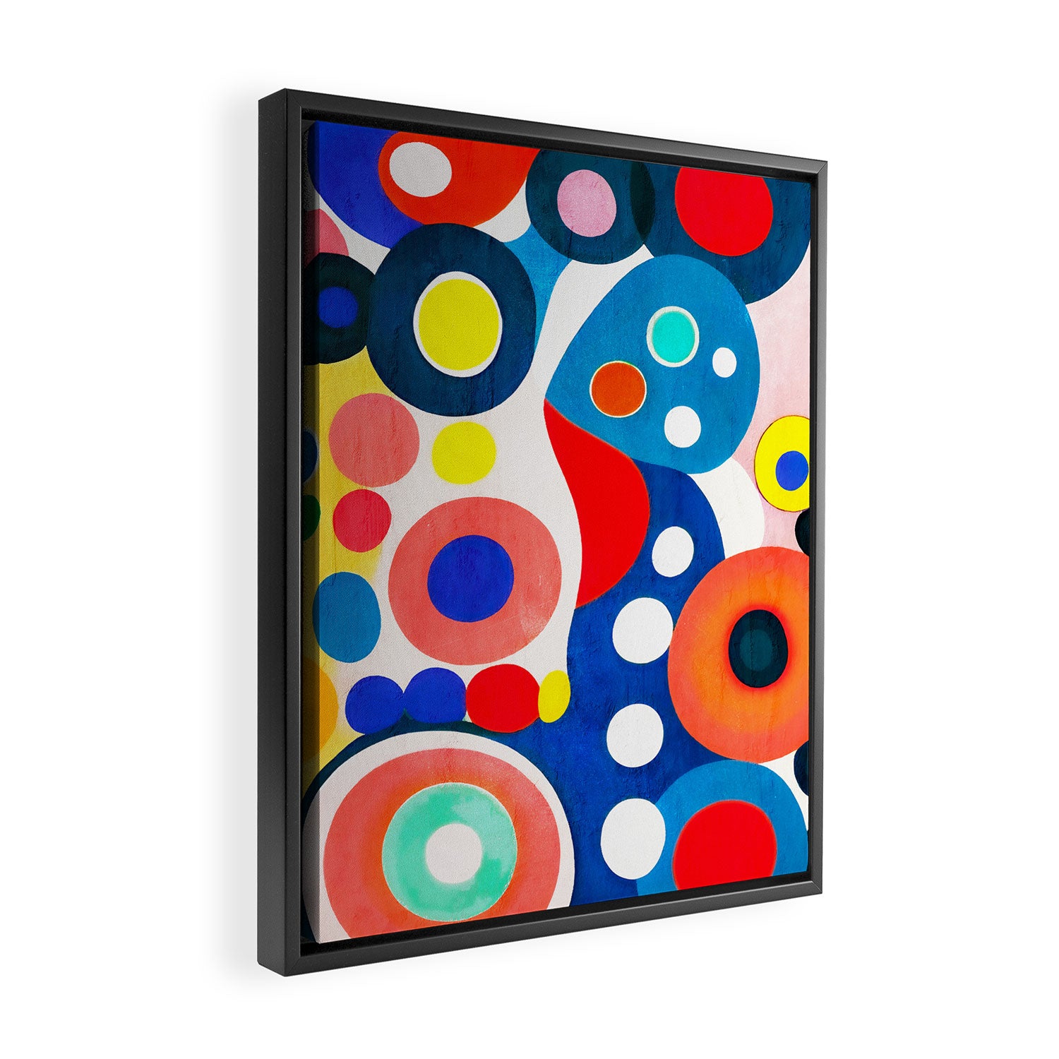 Circles: Colorful Mid Century Abstraction Framed Canvas Print Gallery Image 2