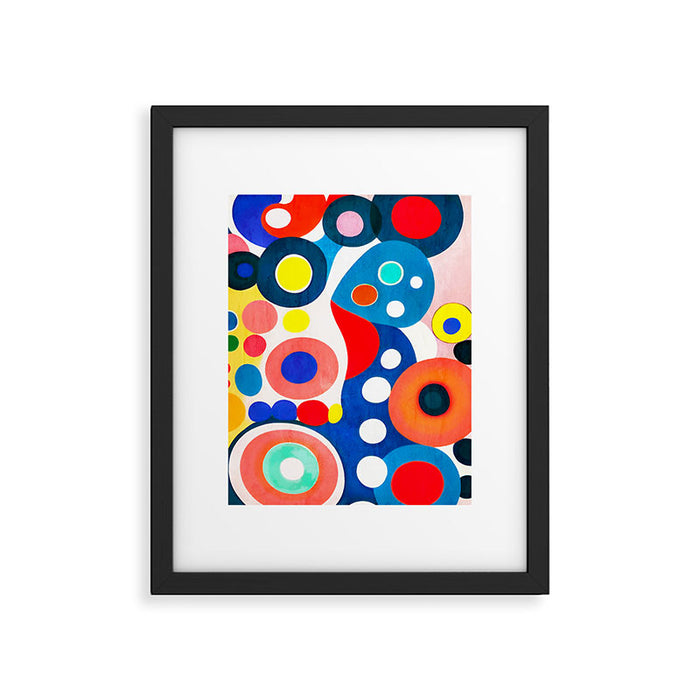 Circles: Colorful Mid Century Abstraction Framed Art Print Gallery Image 1