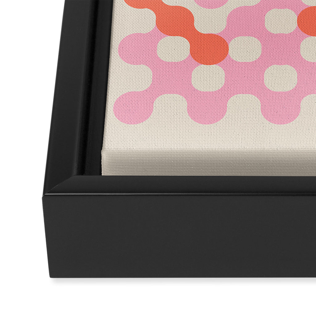 Circles: PATTERN 01 | The Peach Edition Framed Canvas Print Gallery Image 3