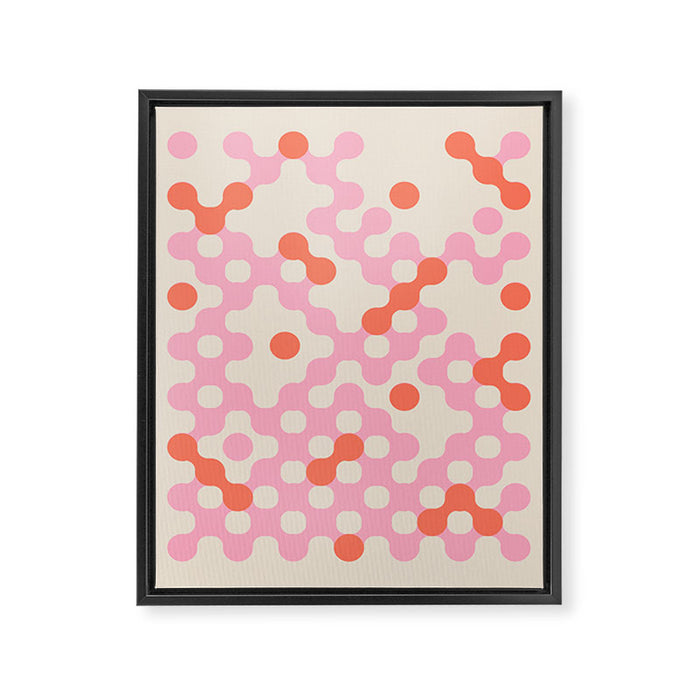 Circles: PATTERN 01 | The Peach Edition Framed Canvas Print Gallery Image 1