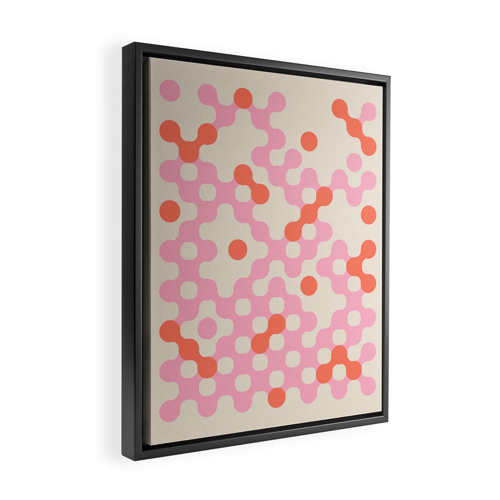 Circles: PATTERN 01 | The Peach Edition Framed Canvas Print Gallery Image 2