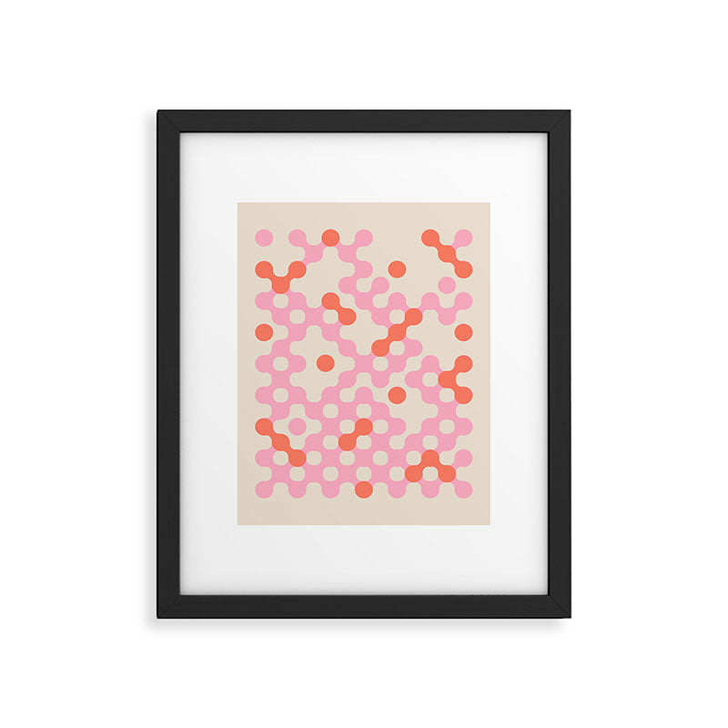 Circles: PATTERN 01 | The Peach Edition Framed Art Print Gallery Image 6