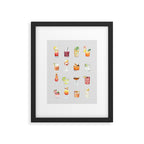 Classic Watercolor Cocktails Drinks Framed Art Print Gallery Image 5