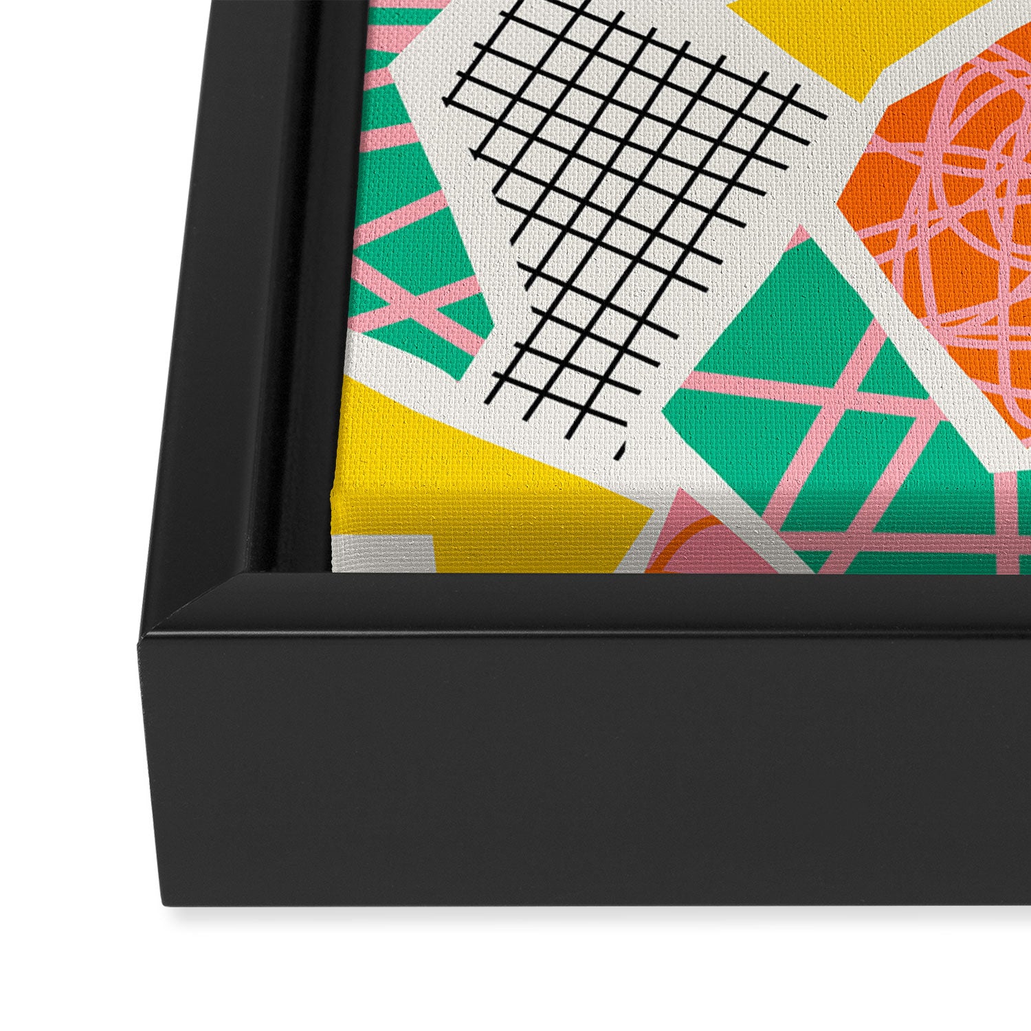 Color Patchwork: Bauhaus Edition Framed Canvas Print Gallery Image 3