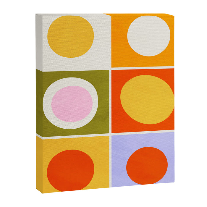 Colourplay & Concentric Circles: Mid Century Edition Canvas Print Gallery Image 1