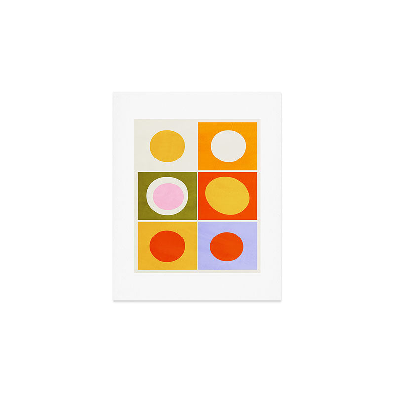 Colourplay & Concentric Circles: Mid Century Edition Art Print Gallery Image 1