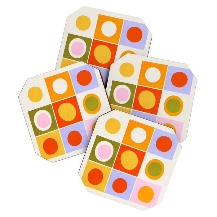 Colourplay & Concentric Circles: Mid Century Edition Coaster Gallery Image 1