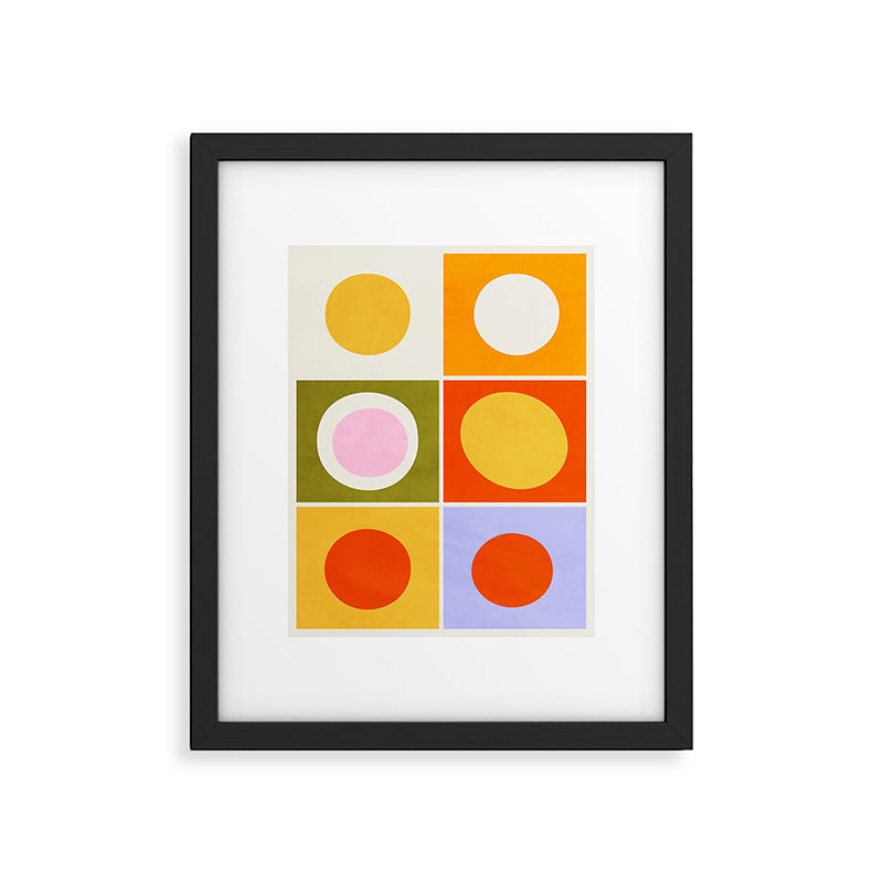 Colourplay & Concentric Circles: Mid Century Edition Framed Art Print Gallery Image 4