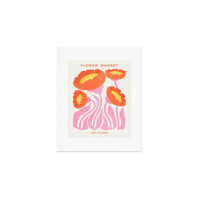 Coral Cosmos: Les Fleurs | Flower Market 05 | Spring Summer 23 Art Print Gallery Image 1
