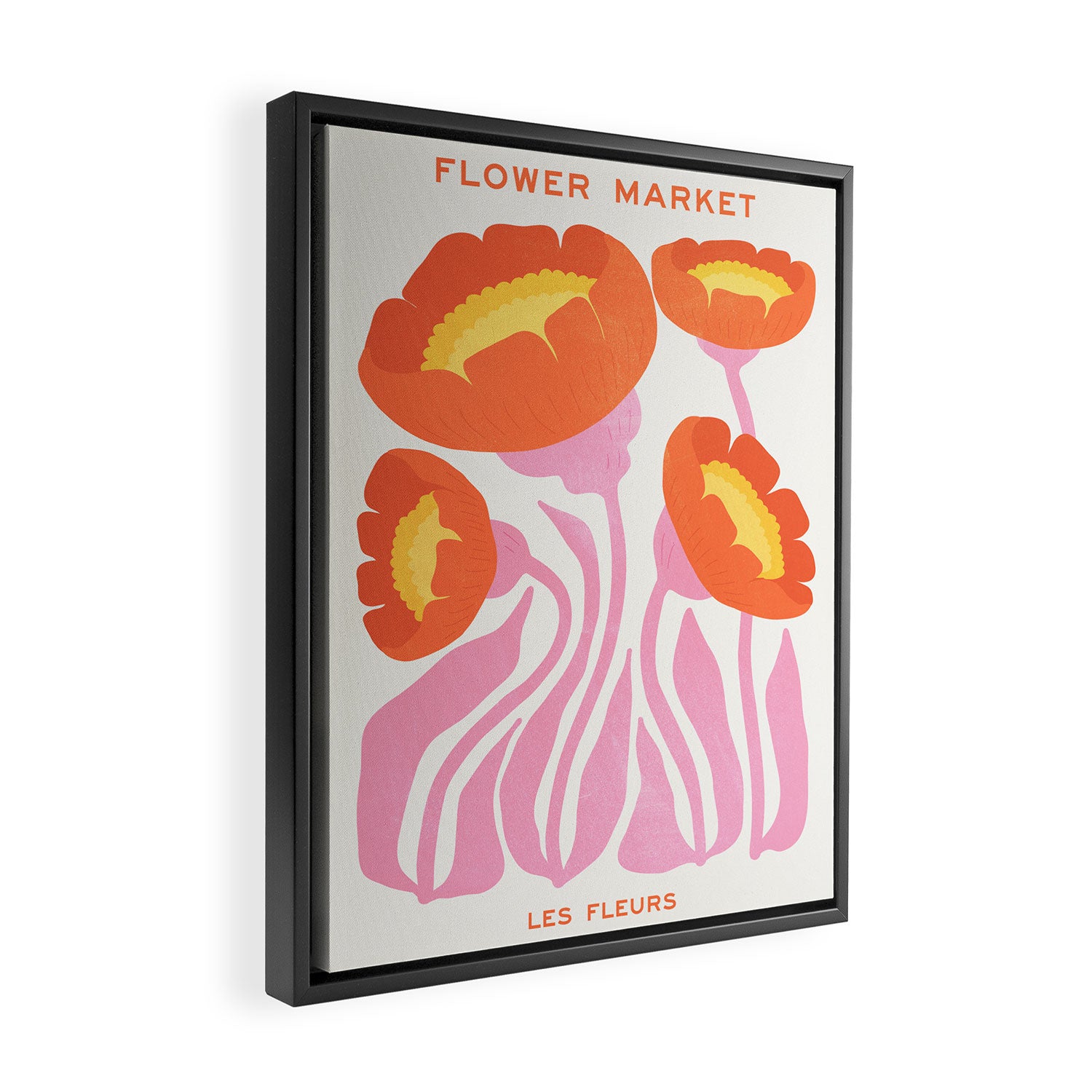 Coral Cosmos: Les Fleurs | Flower Market 05 | Spring Summer 23 Framed Canvas Print Gallery Image 2