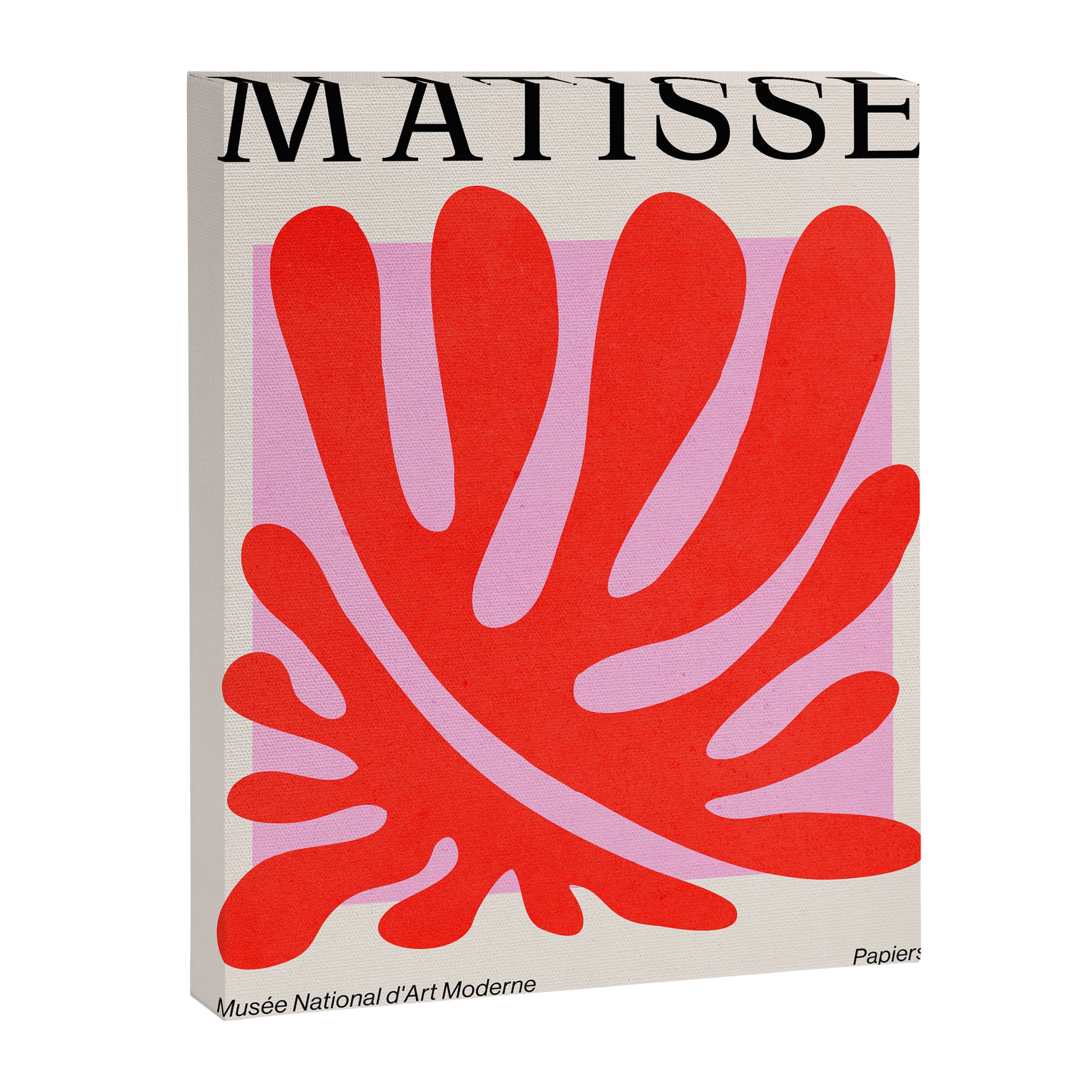 Coral & Lavender: Matisse Paper Leaf Cutouts 01 Canvas Print Gallery Image 6