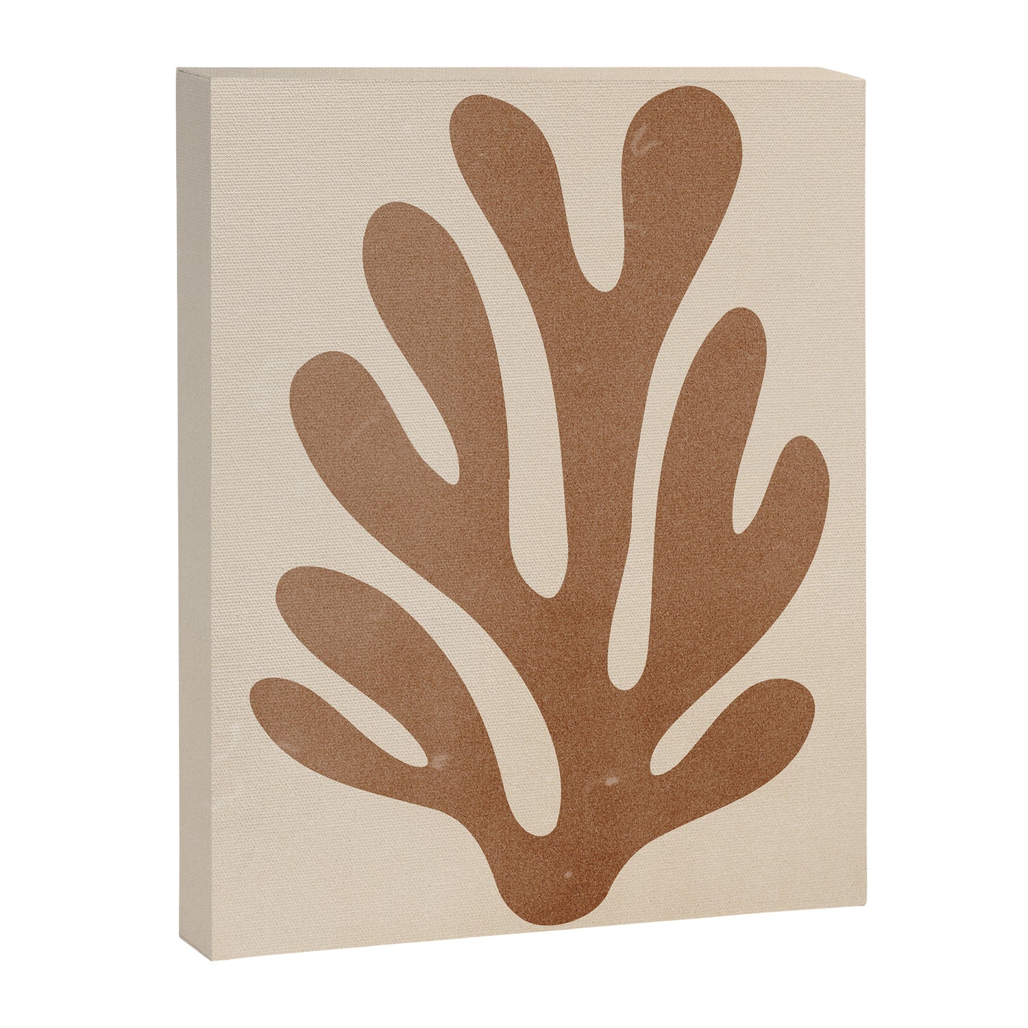 Coral Leaf: Matisse Taupe Brown Edition Canvas Print Gallery Image 3