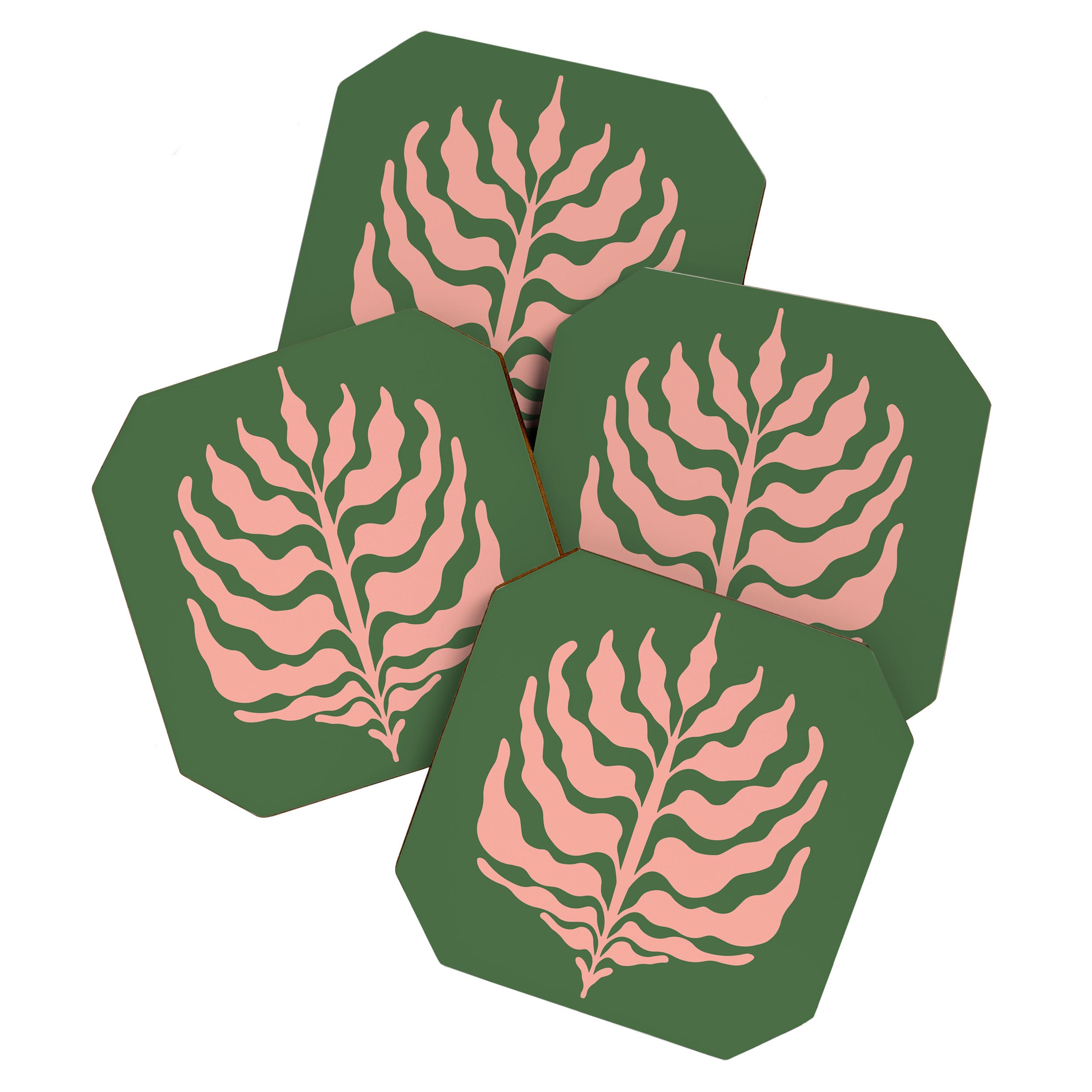 Cosmos: Matisse Leaf | Color Series I Coaster Gallery Image 1