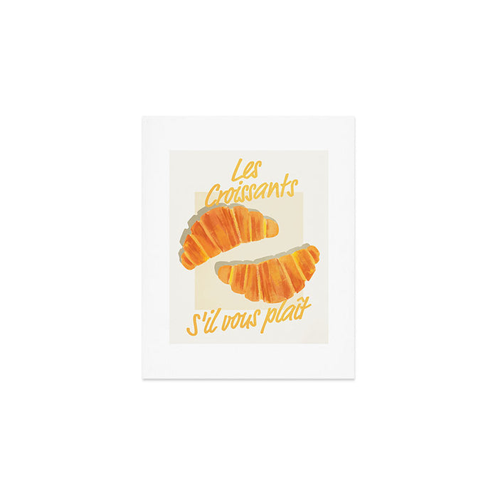 Croissants: Vintage Retro French Brunch Bakery Cafe Art Art Print Gallery Image 1