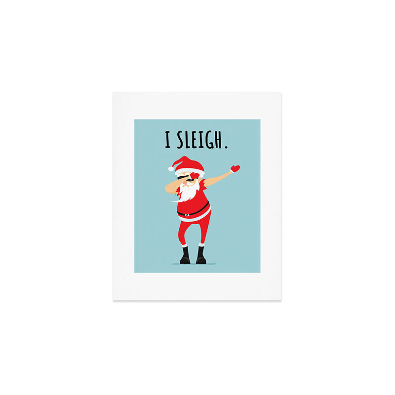 Dabbing Santa I Sleigh Art Print Gallery Image 1