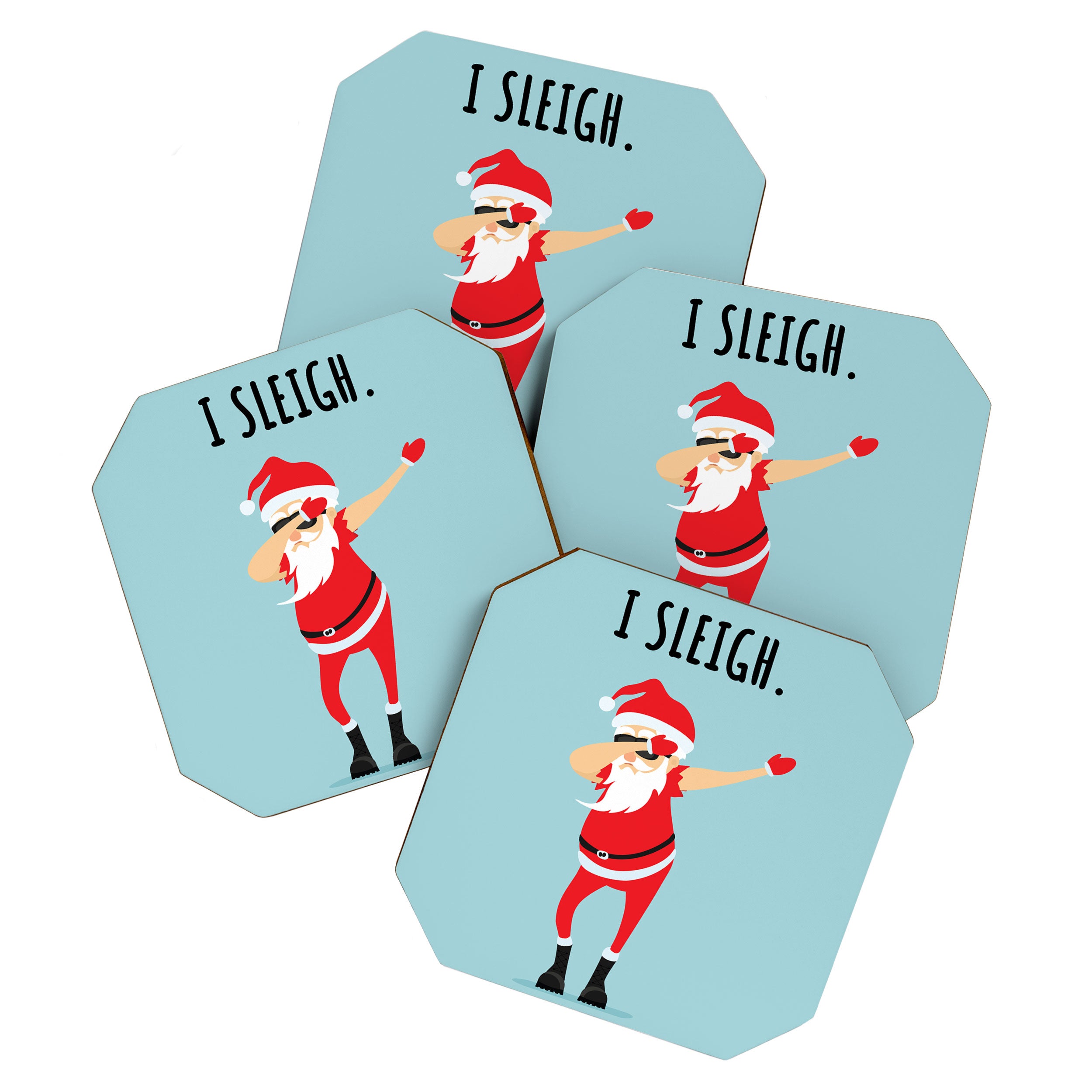 Dabbing Santa I Sleigh Coaster Gallery Image 1