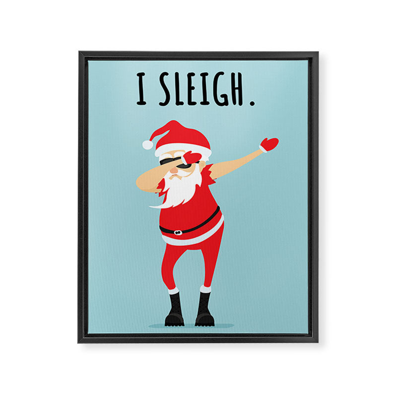 Dabbing Santa I Sleigh Framed Canvas Print Gallery Image 8