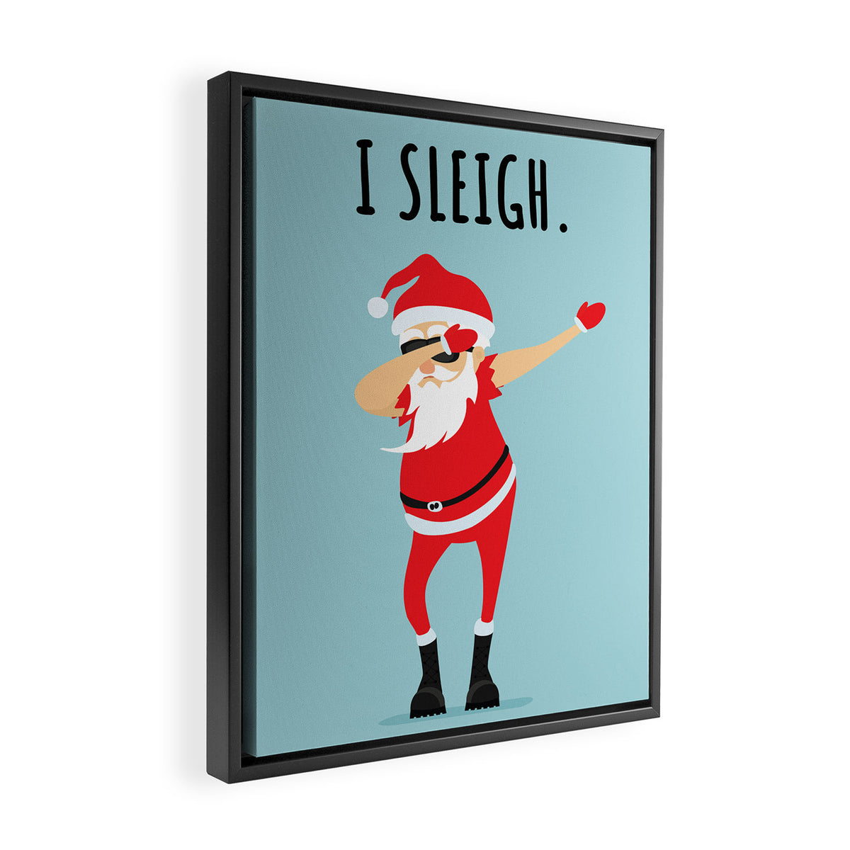 Dabbing Santa I Sleigh Framed Canvas Print Gallery Image 2
