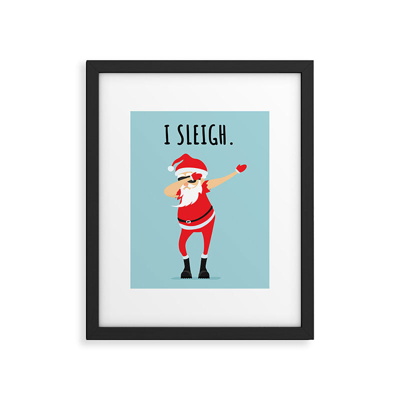 Dabbing Santa I Sleigh Framed Art Print Gallery Image 6