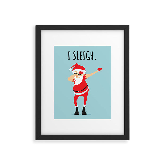 Dabbing Santa I Sleigh Framed Art Print Gallery Image 1