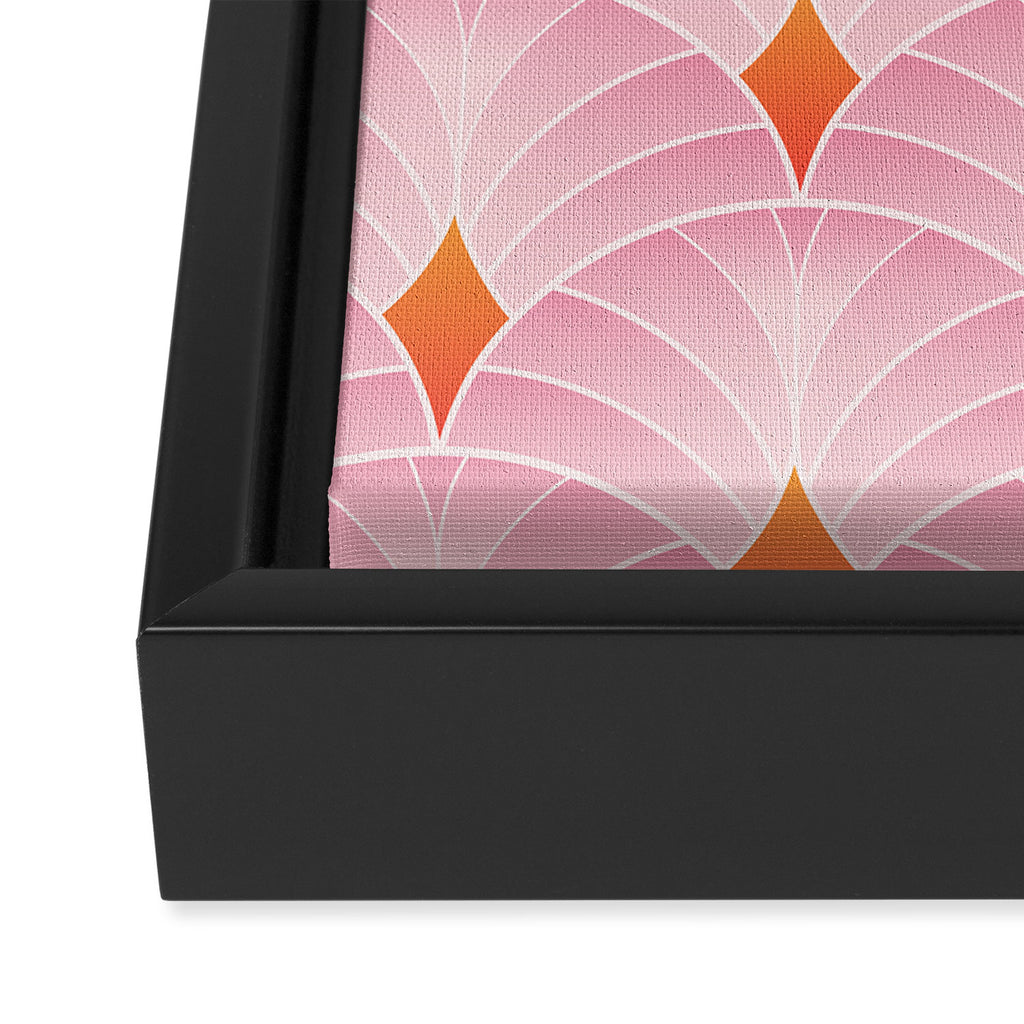 Diamonds & Petals: The Peach Edition Framed Canvas Print Gallery Image 3